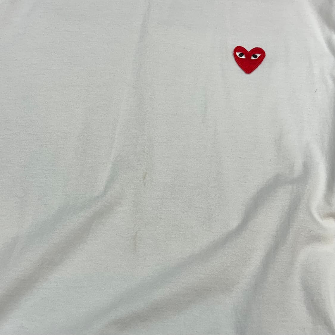 L 꼼데가르송 레드 와펜 화이트 롱슬리브 상품이미지7