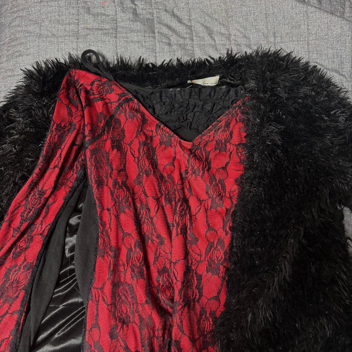 고스고딕 레이스 블랙,레드 코디세트 판매 상품이미지4