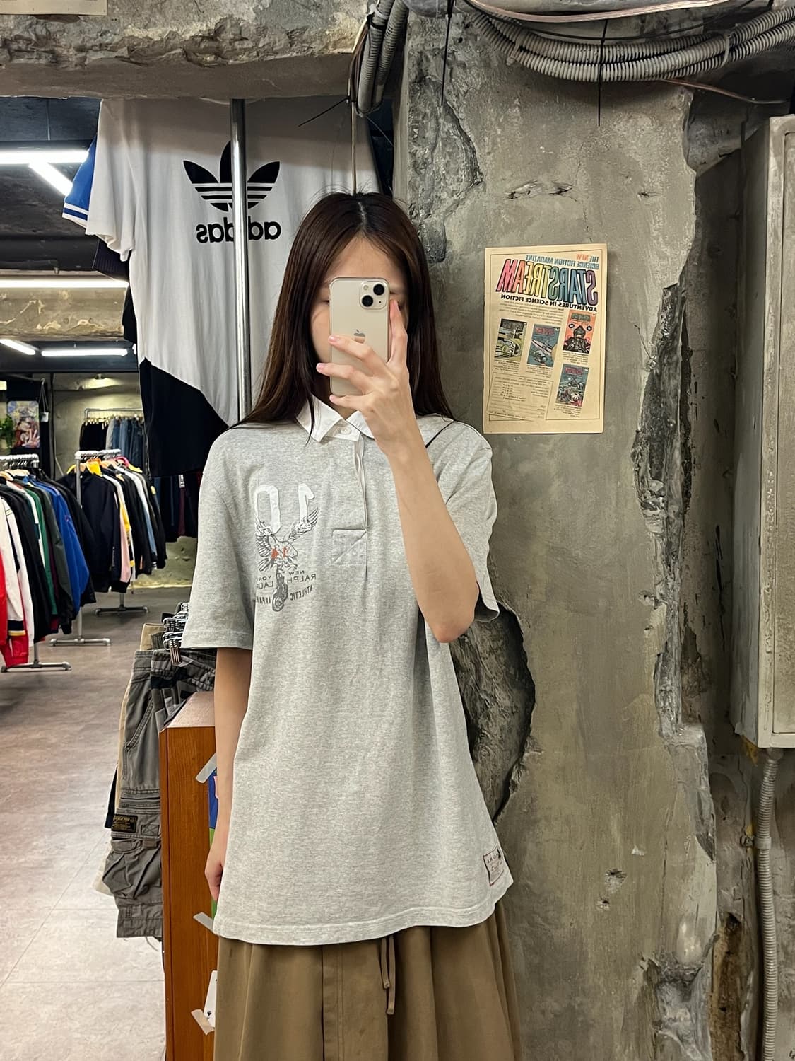 폴로 랄프로렌 반팔 카라티 그레이 L #csz916 상품이미지2
