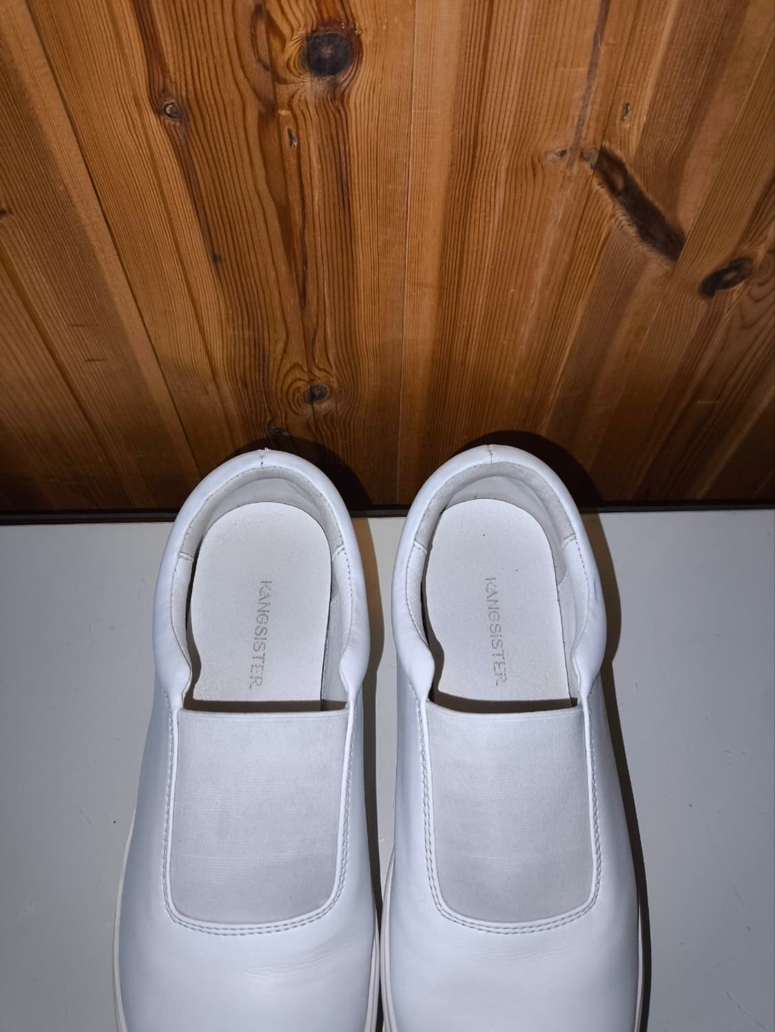 235mm 강자매 강시스터 소가죽 플랫폼 스니커즈 상품이미지6