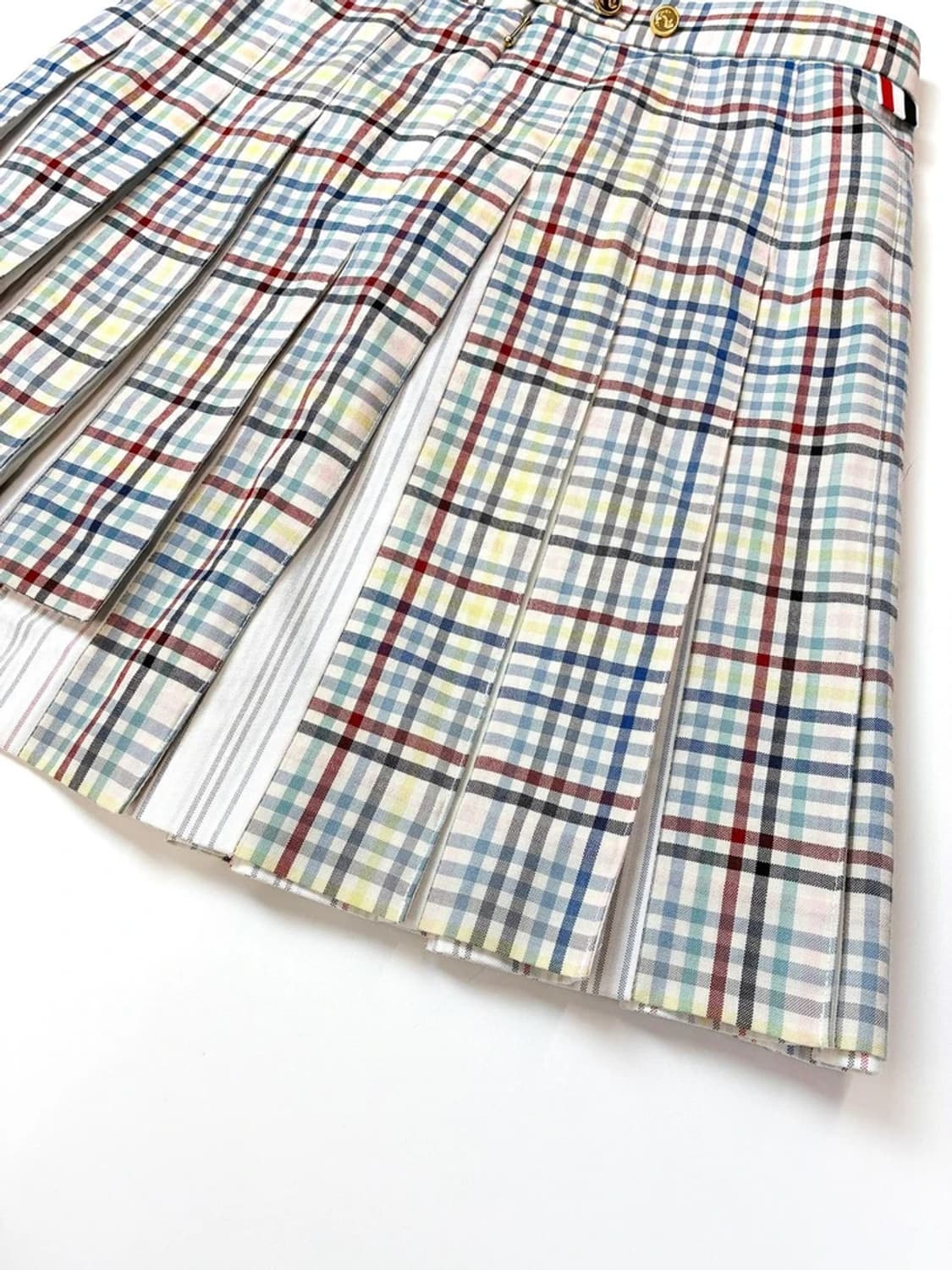 톰브라운 23ss 체크 프레이드 주름 미디 스커트 PN5681 상품이미지4