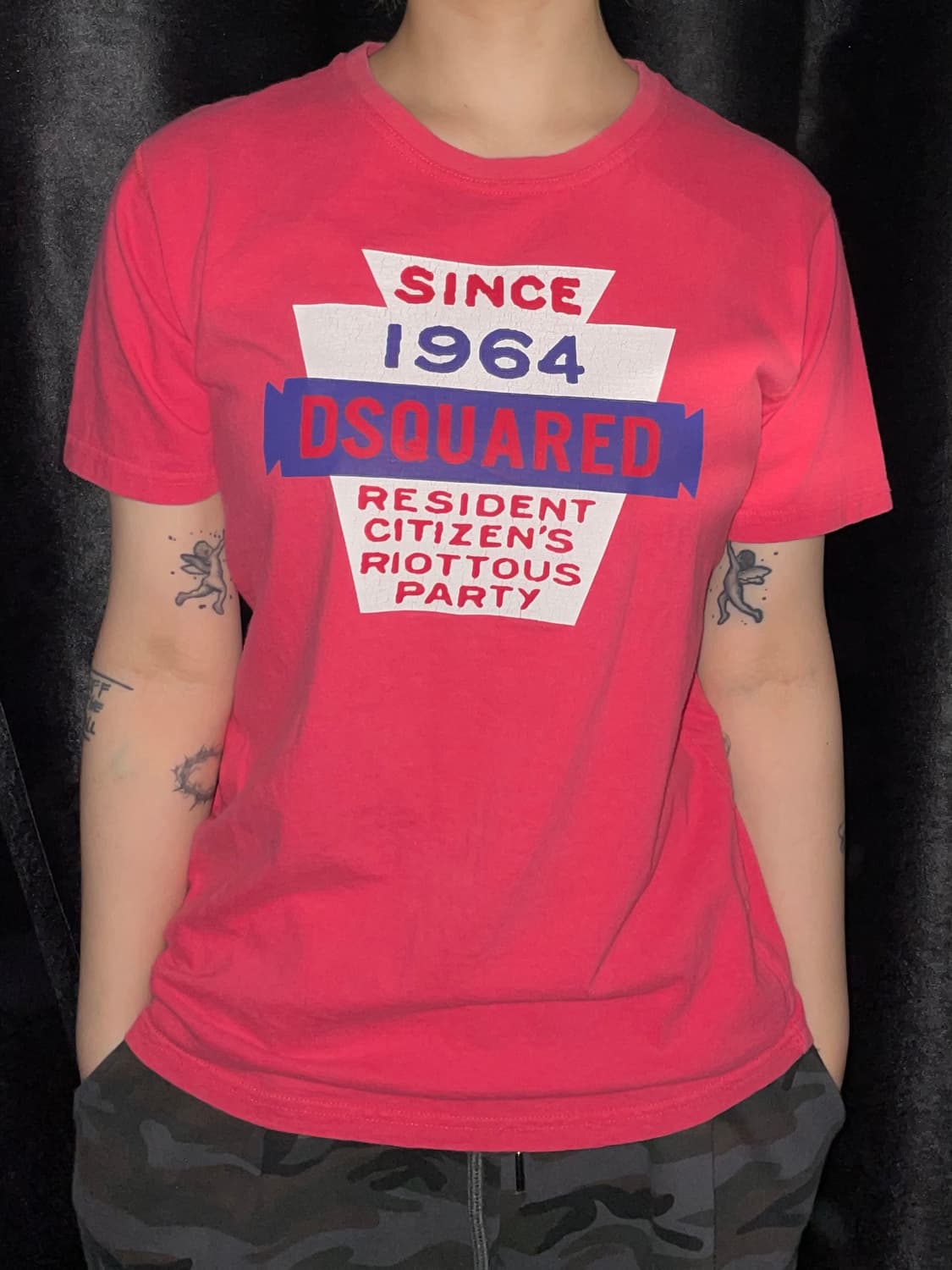 디스퀘어드2 1964 반팔 티셔츠 레드 상품이미지1