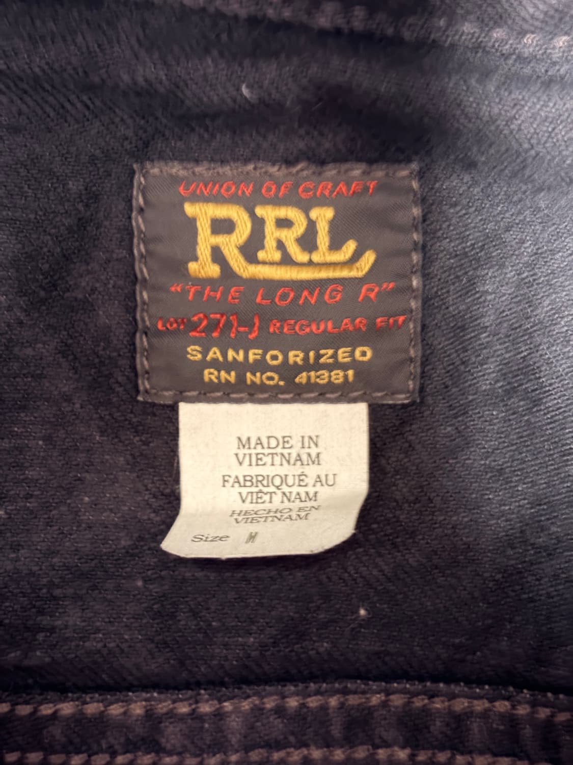 RRL 더블알엘 데님 트러커 자켓 LOT271 블랙 M 상품이미지4