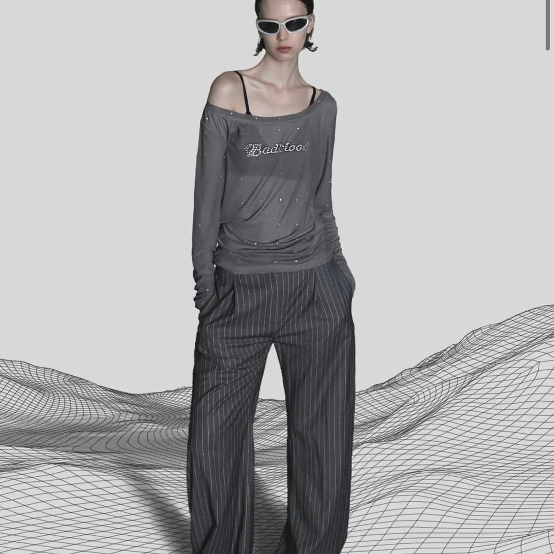 배드블러드 메쉬 큐빅 탑(택째 새상품) 상품이미지6