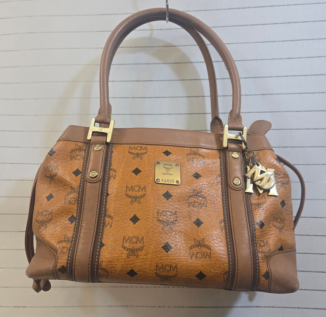 MCM 로고 숄더백(정품) 브라운 토트백 상품이미지1