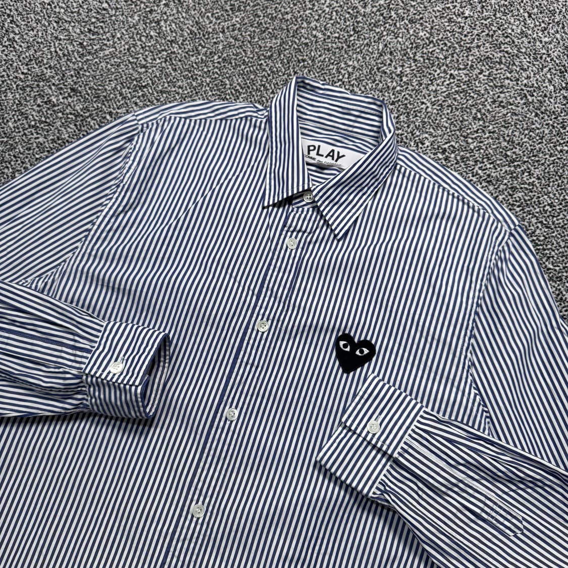 Name : 꼼데가르송 시그니처 블랙와펜 스트라이프 셔츠 :)  상품이미지2