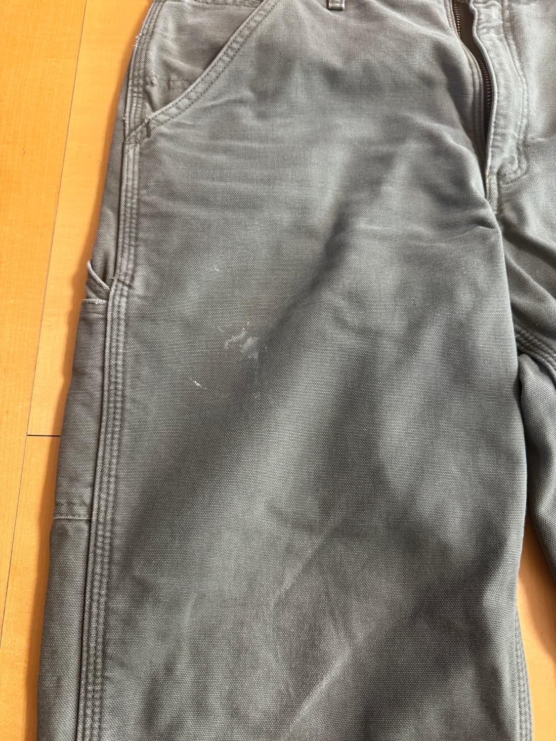 (34)칼하트 USA 체크라이닝 모스그린 카펜터 워크펜츠 상품이미지5