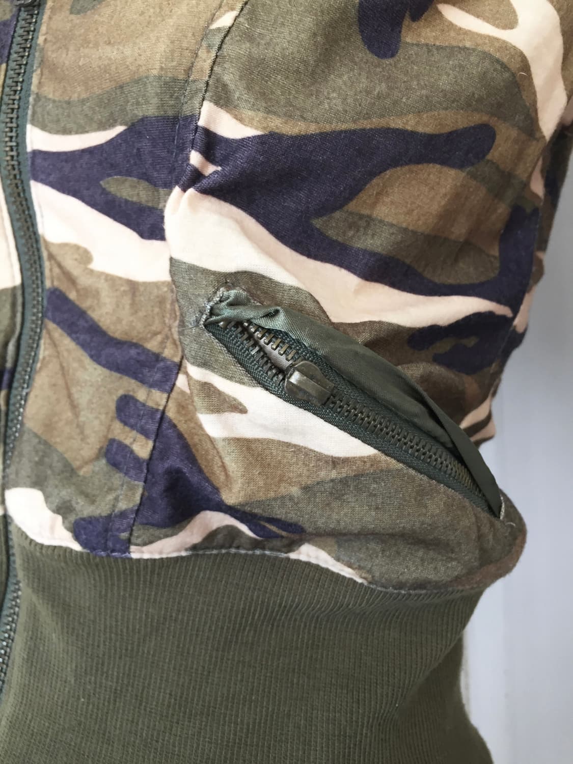 Vitage camouflage Shirring Zip-up 상품이미지3