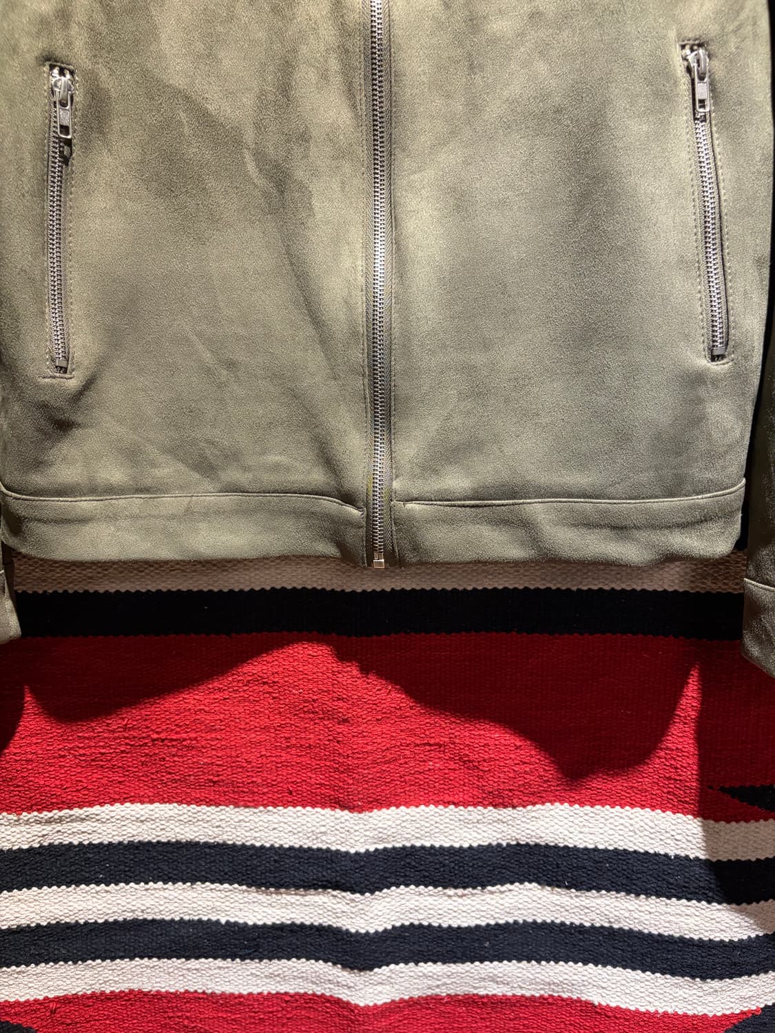 Khaki suade bluson jacket / 카키 스웨이드 블루종 상품이미지5