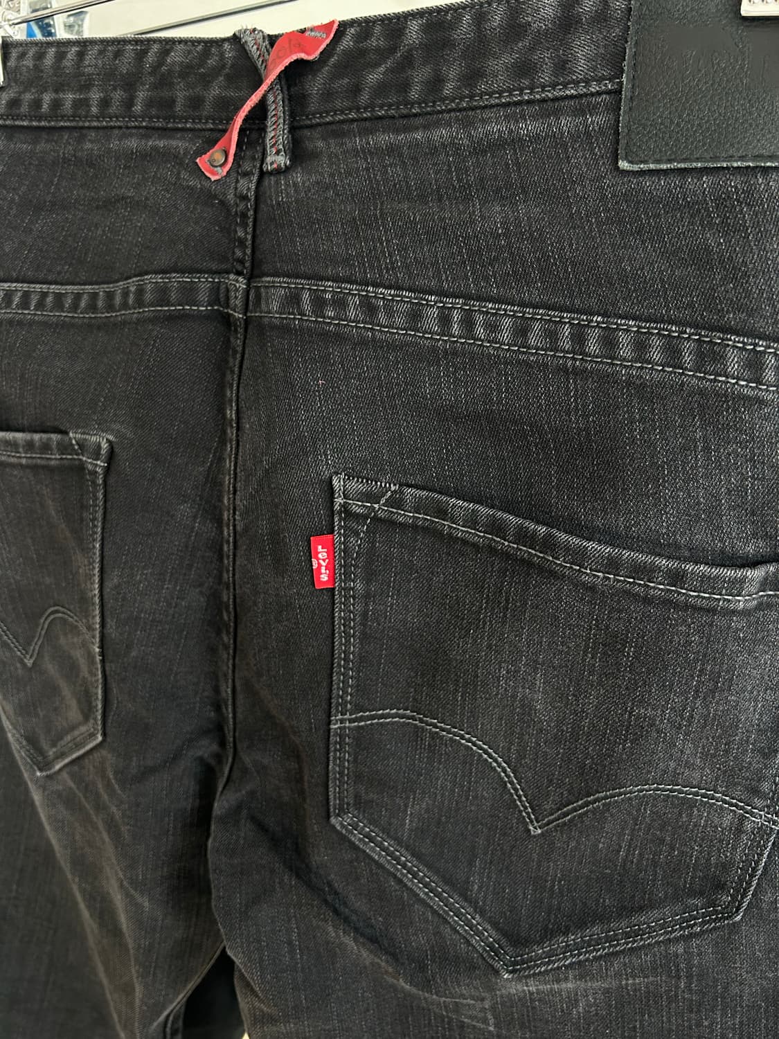 00‘s 리바이스 레드룹 와이드레그 블랙진 34in 상품이미지6