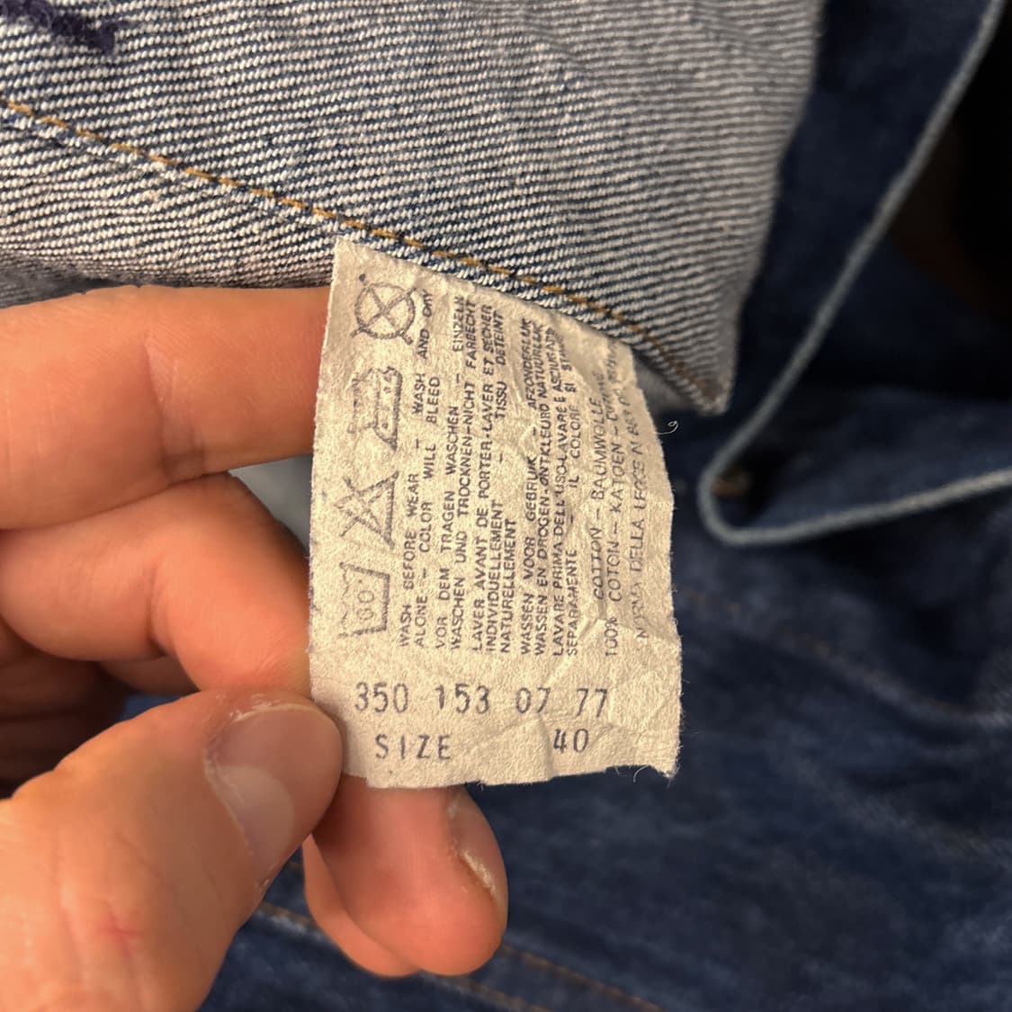 70s 올드 리바이스 오렌지탭 타입3 트러커 데님 베스트 N821 상품이미지8