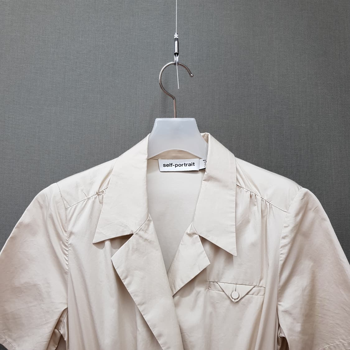 셀프포트레이트 크롭 셔츠 레이어드 원피스 2사이즈 상품이미지4