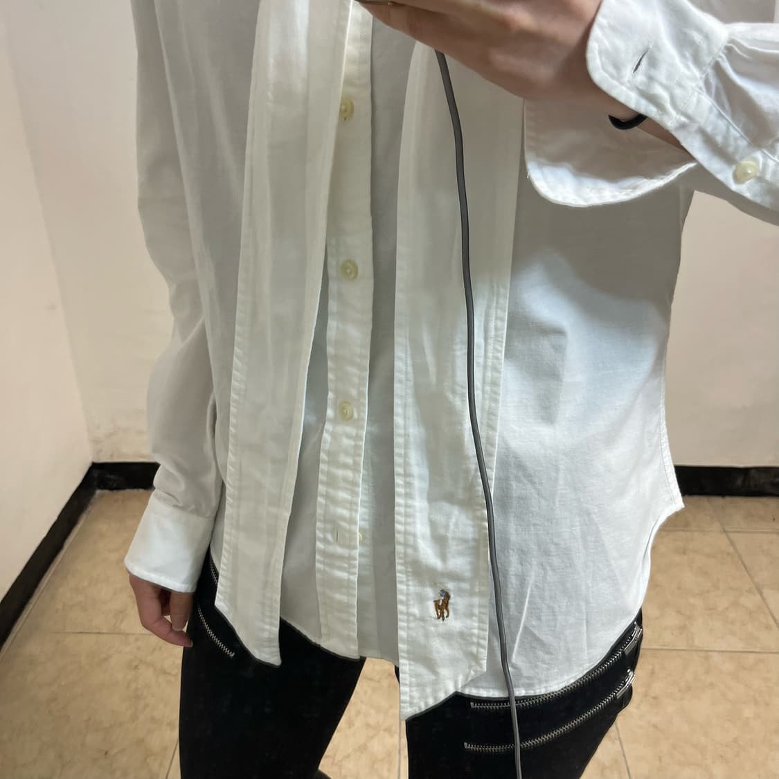 Polo ribbon tie oxford shirts 상품이미지2