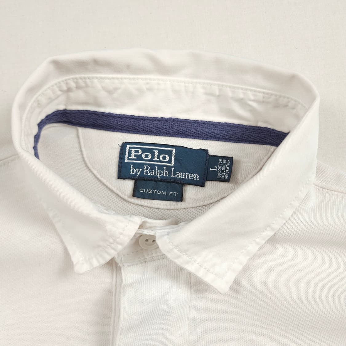 L(100) 폴로 랄프로렌 스탠다드 화이트 럭비티 상품이미지4