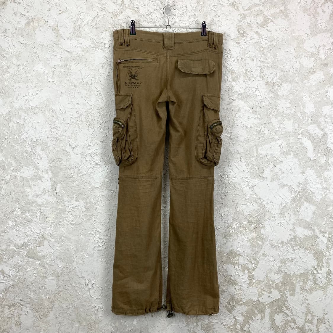 BOOTY TRAP JEANS 린넨 블렌드 부츠 컷 카고 팬츠 상품이미지4