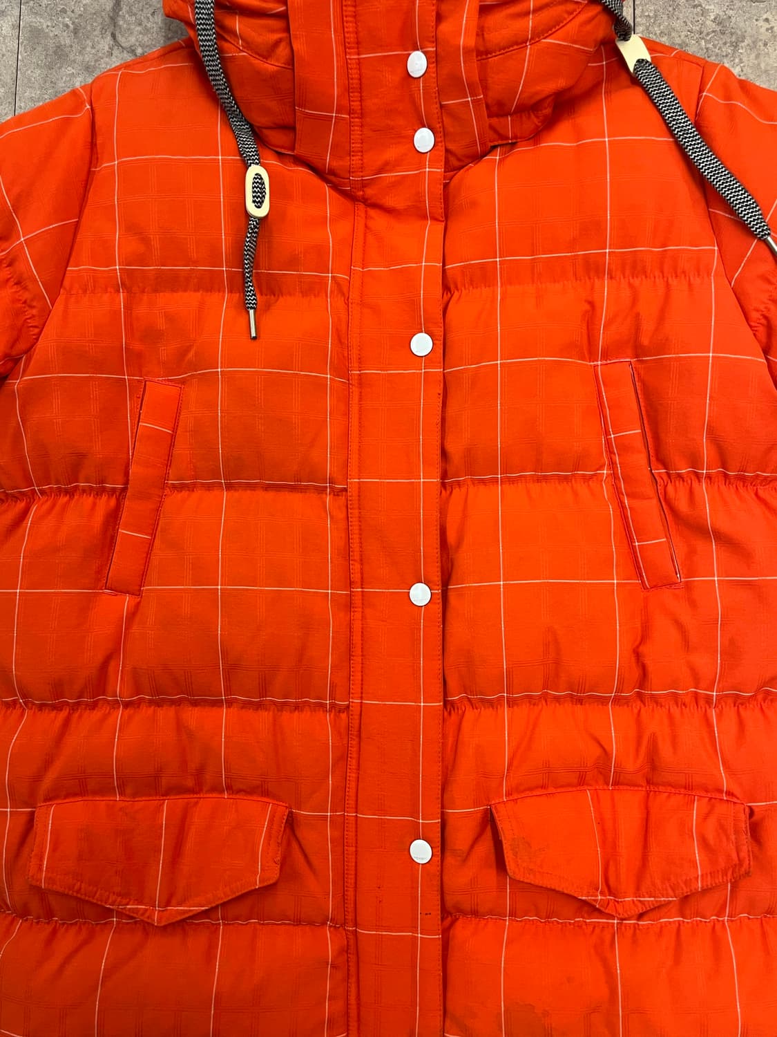 아디다스 덕 다운 후드 패딩 오렌지 90 #csz2189 상품이미지5