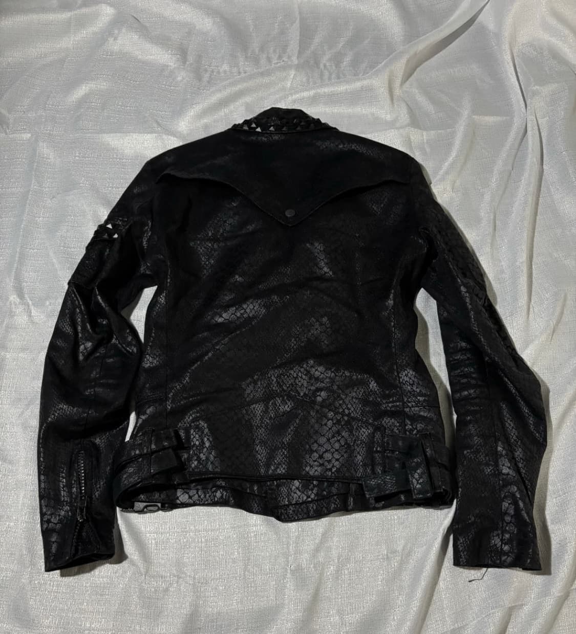 Stud Detail Snake Skin Jacket 상품이미지2