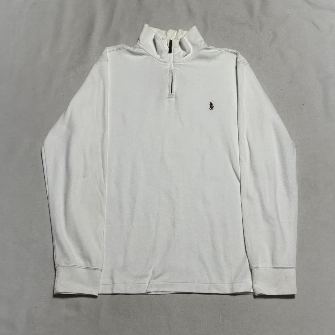 XL 폴로랄프로렌 화이트 반집업 코튼 니트 상품이미지2