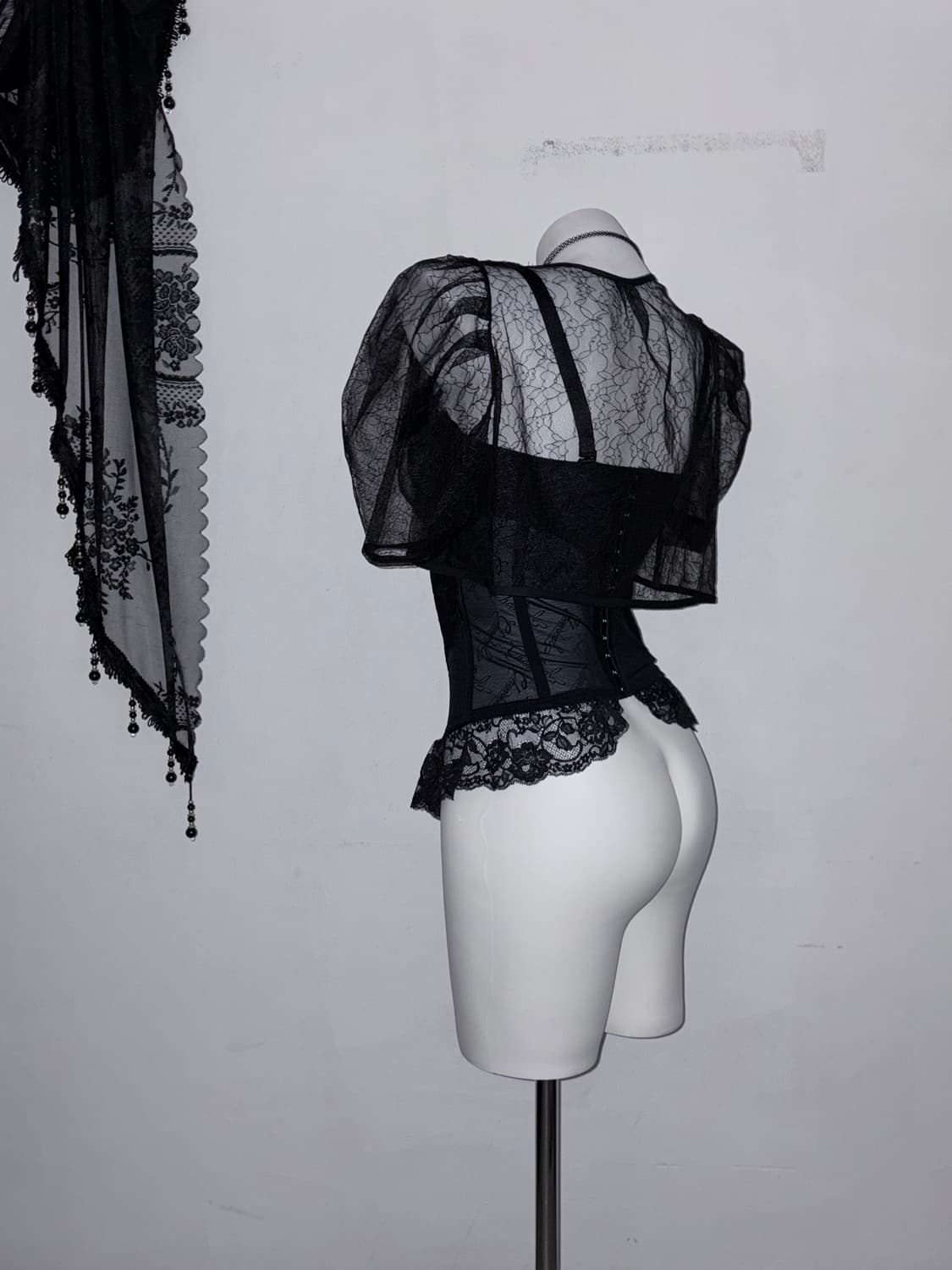 시스루 볼레로 실루엣 미침 고스 펑크 고딕 상품이미지4