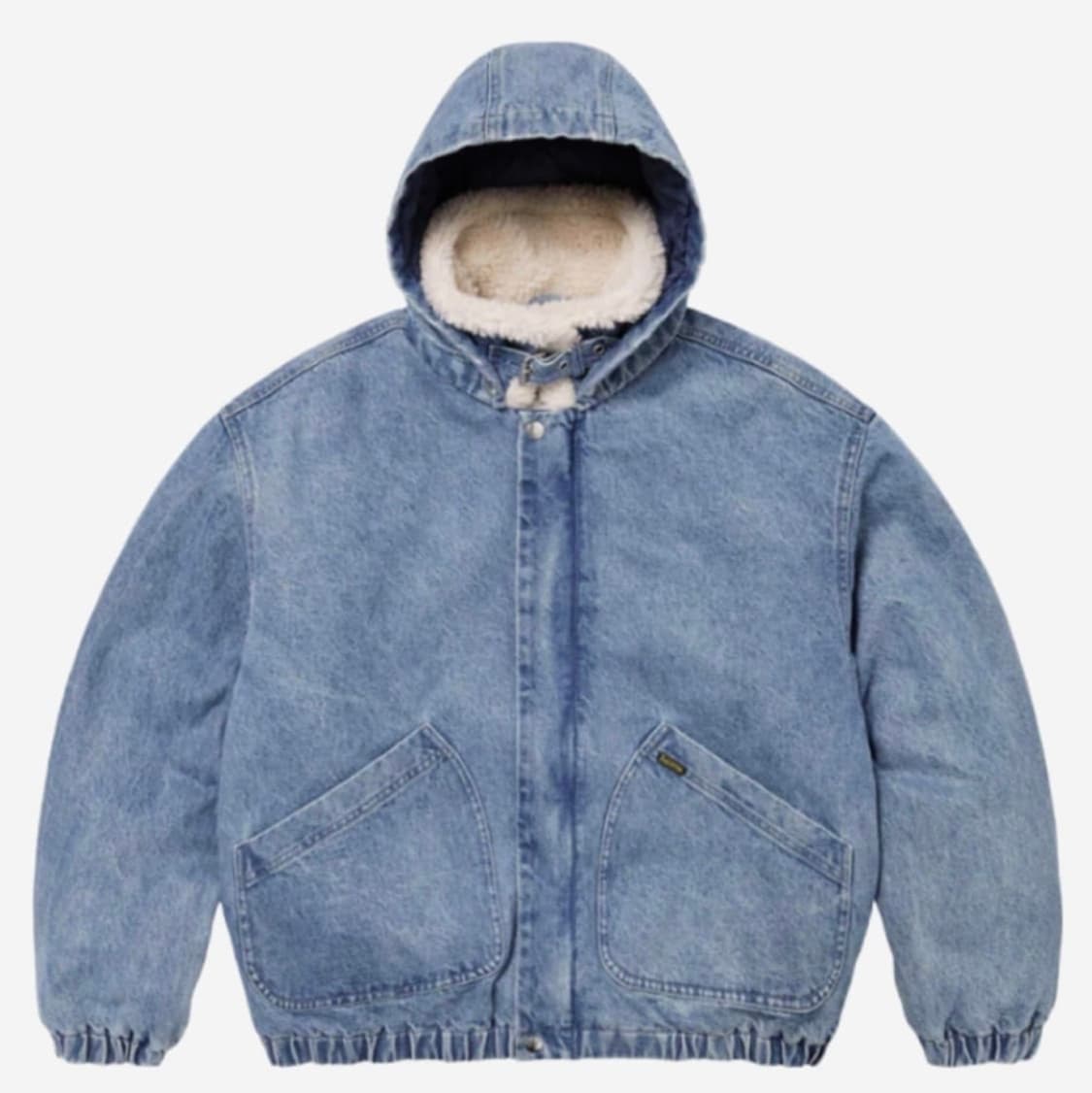 (공유 착용)슈프림 포우 셔링 라인드 데님 봄버 자켓 L 정품 상품이미지4