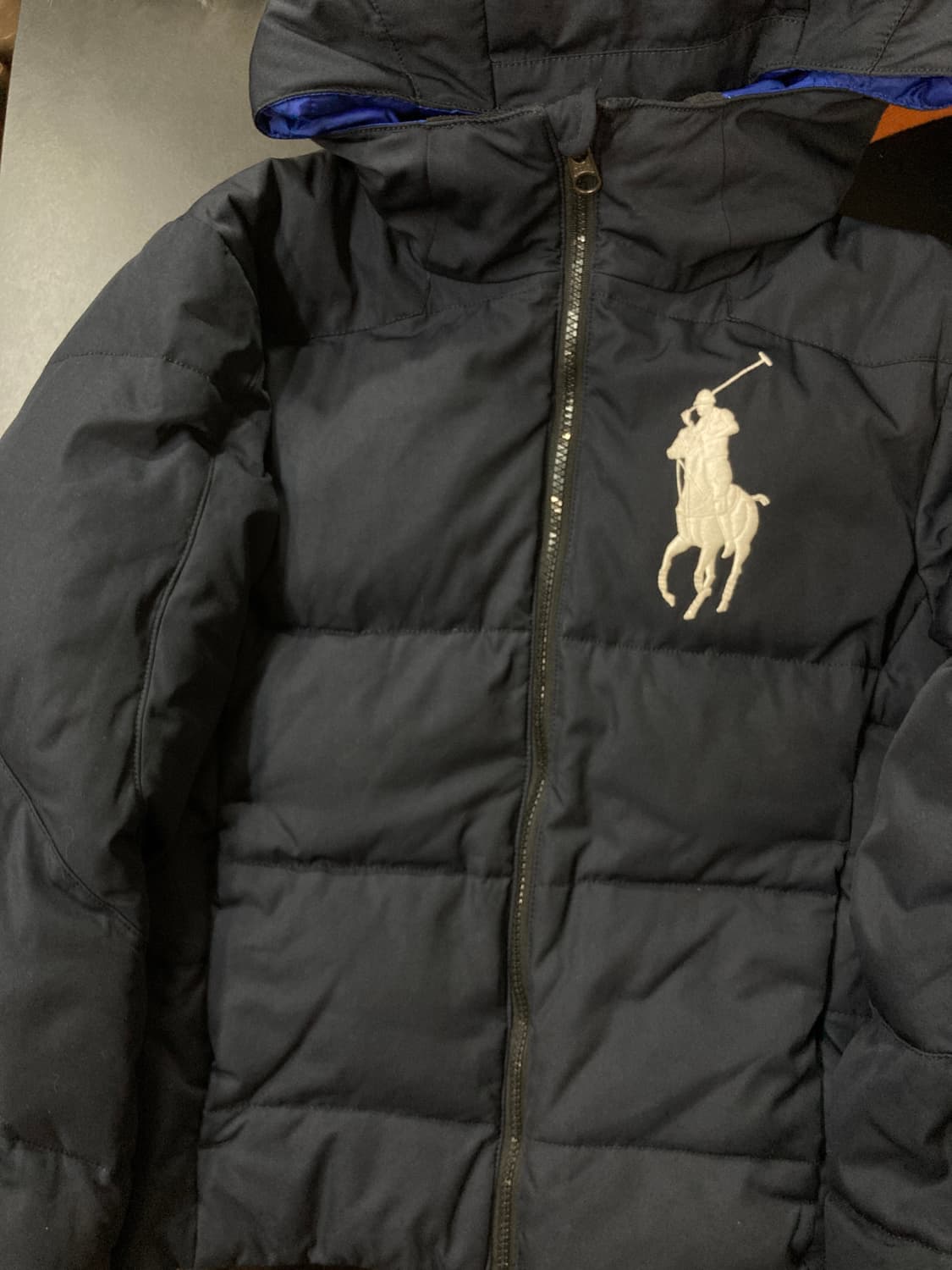 폴로 랄프로렌 빅포니 네이비 패딩 M 상품이미지5