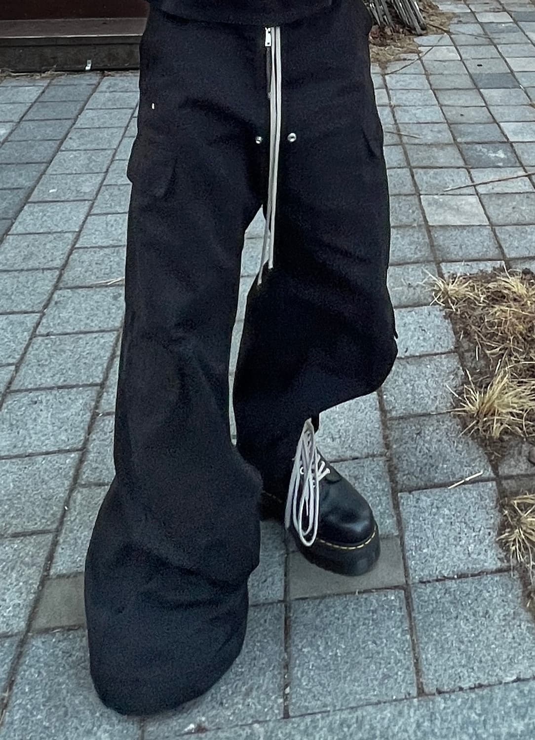 닥터마틴 x 릭 오웬스 1918 RO 레더 레이스 업 플랫폼 부츠 블랙  상품이미지1