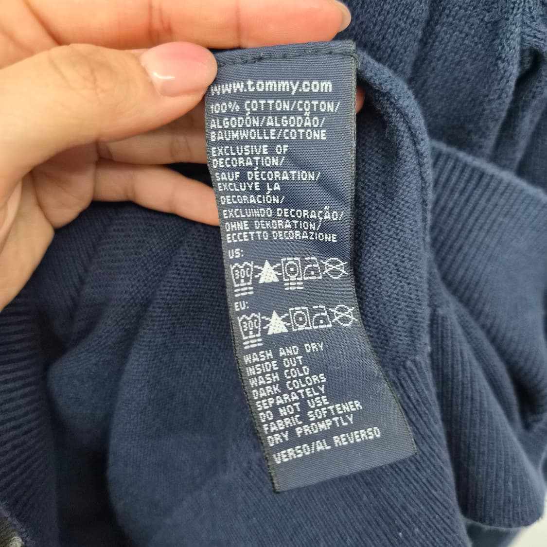 타미힐피거 네이비 하프집업 니트 남성 XL 상품이미지6