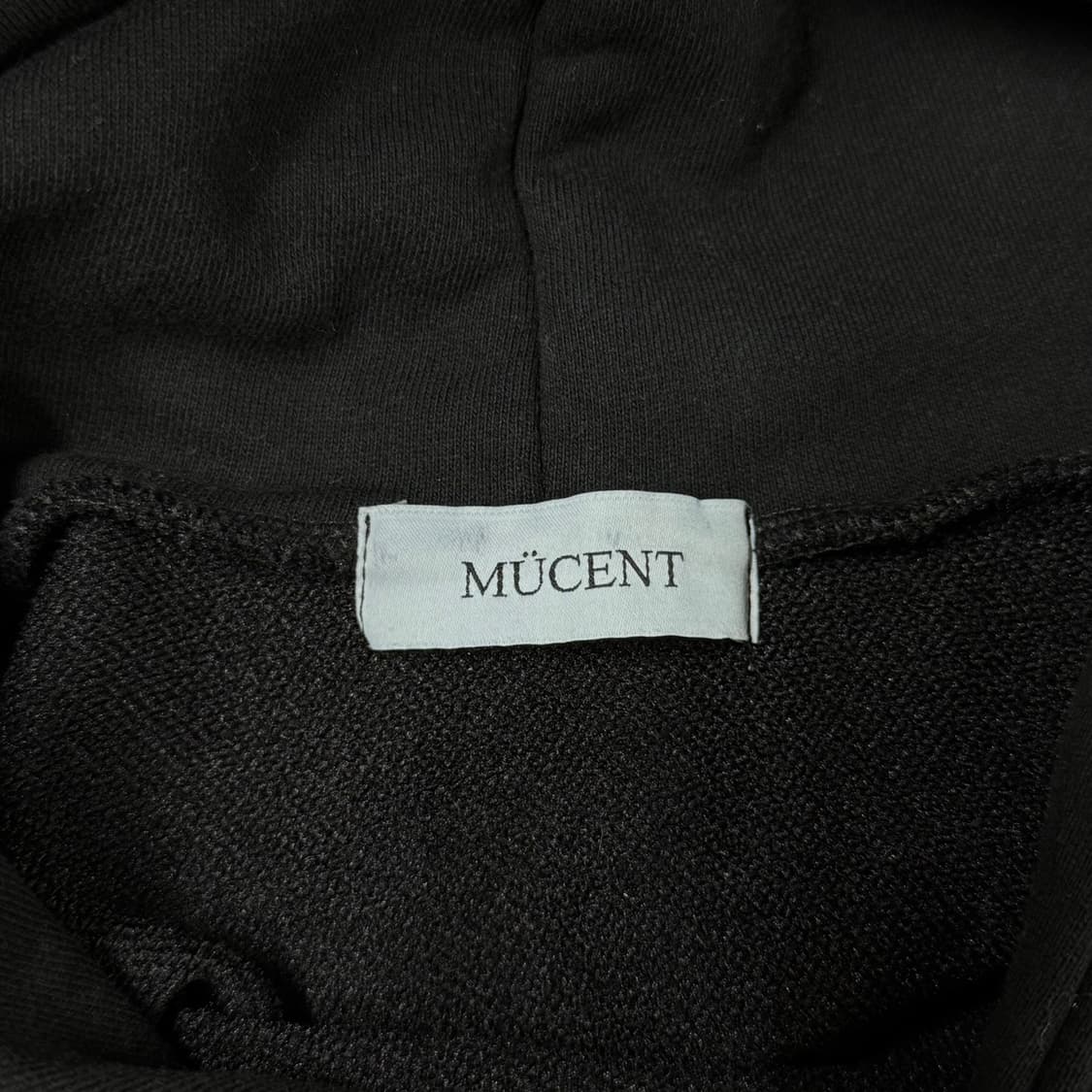 [루즈핏] 무센트 MUCENT 블랙 긴팔 후드티 상품이미지5