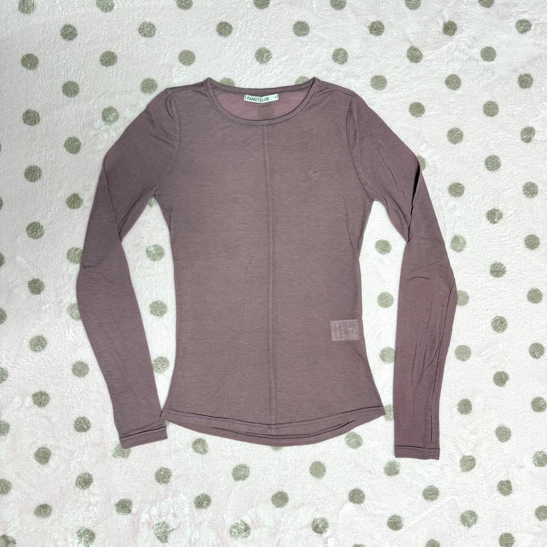 팬시클럽 도트 레이어드 롱슬리브 핑크 상품이미지3