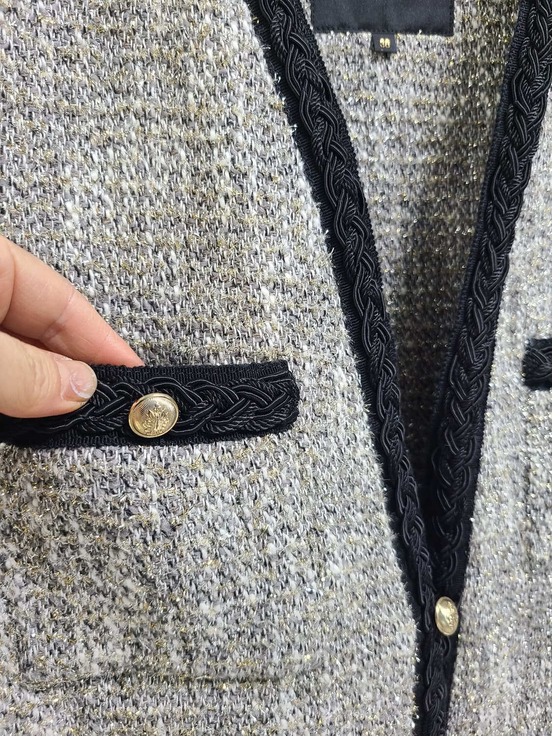 마쥬 니트 트위드 자켓 38사이즈  상품이미지3