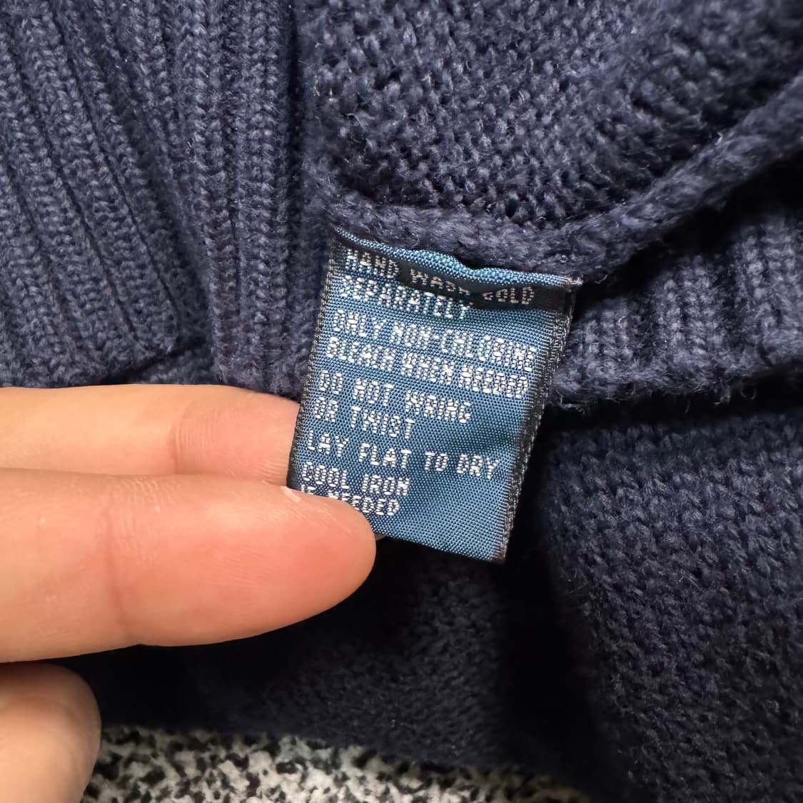 Name : 폴로 랄프로렌 시그니처로고 네이비컬러 니트집업 :)  상품이미지4