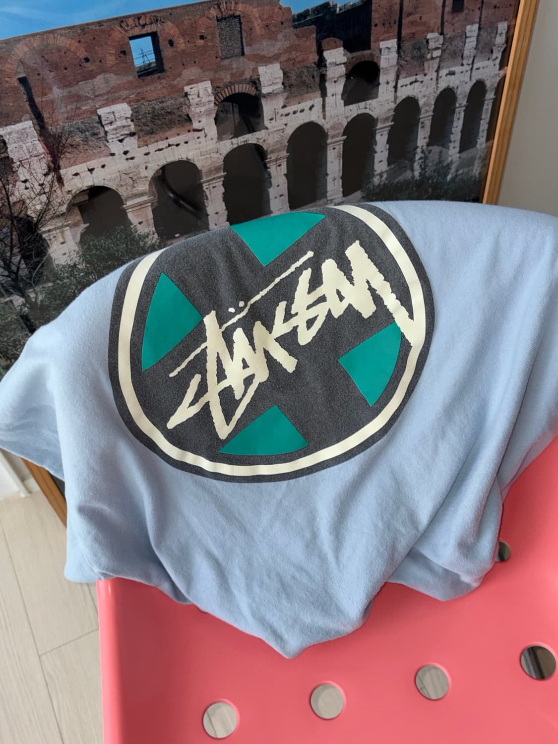 stussy 스투시 크로스 닷 피그먼트 다이드 티셔츠 L (103) 상품이미지1