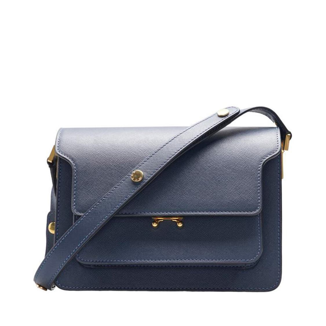 (중고) 마르니 네이비 사피아노 트렁크 미듐 숄더백 상품이미지1