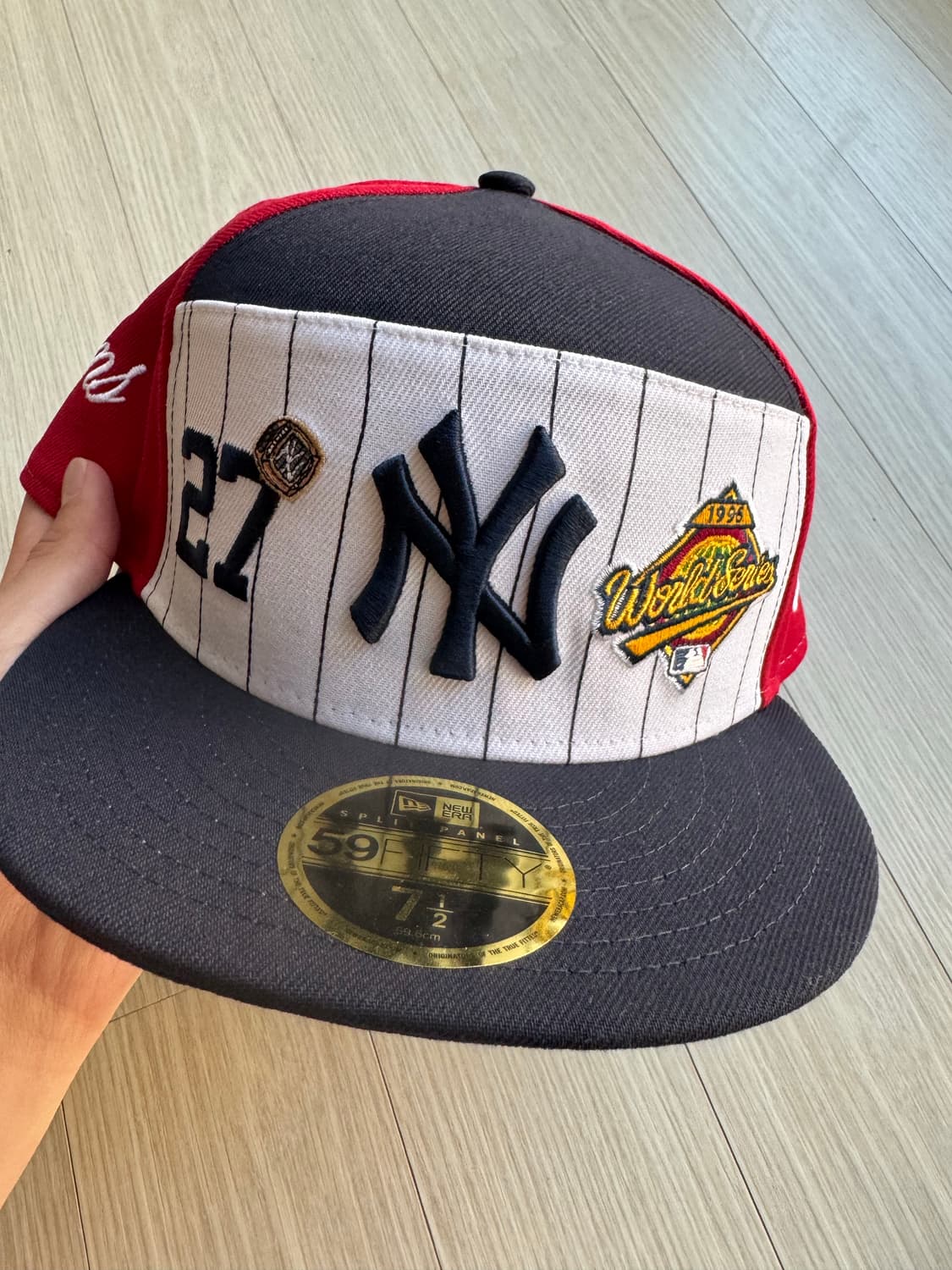 새상품 mlb 스크립트 스플릿 패널 59fifty 712 뉴욕양키스 상품이미지4