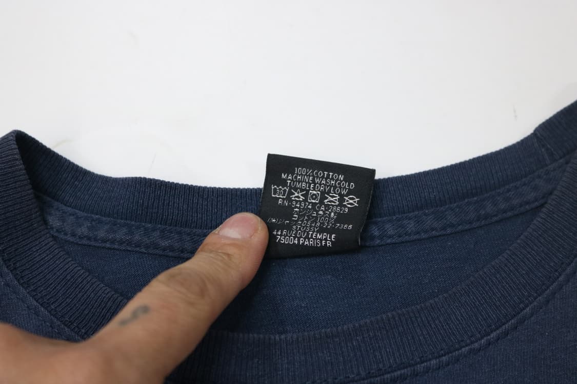 Stussy 스투시 캔 크러쉬 로고 네이비 반팔 티셔츠 (L) 상품이미지8