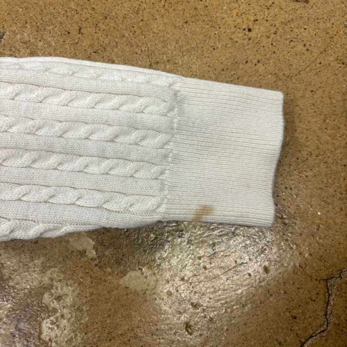 폴로 랄프로렌 흰핑 화이트 딸기우유 로고 꽈배기 니트 가디건  상품이미지7