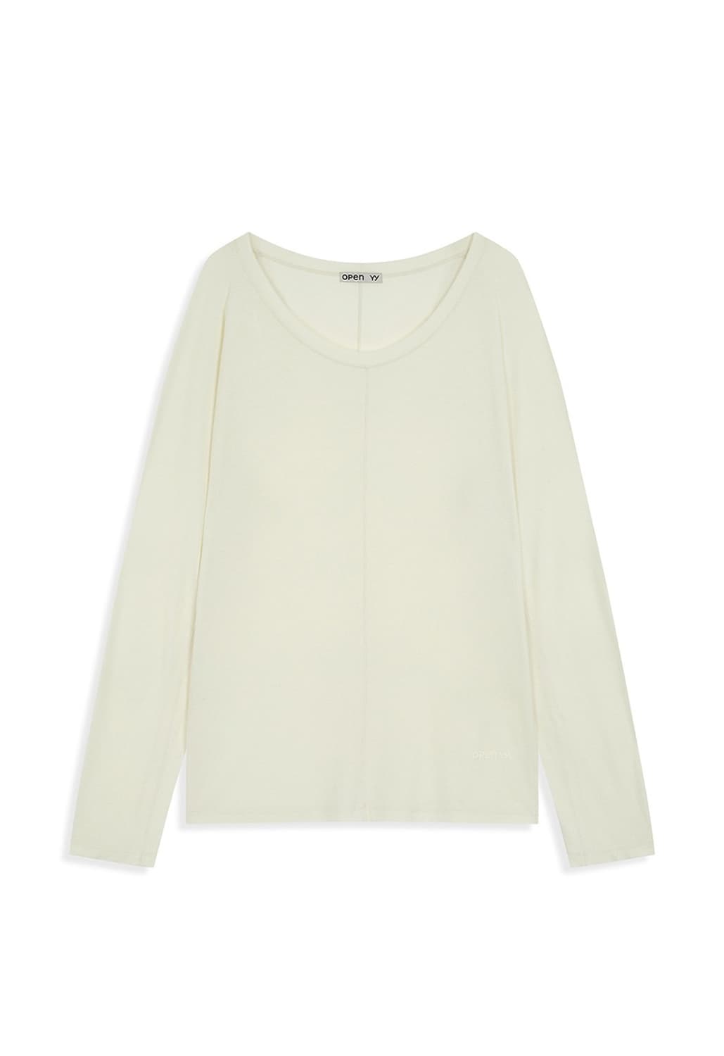 SCOOP NECK LOUNGE TOP, CREAM 상품이미지1