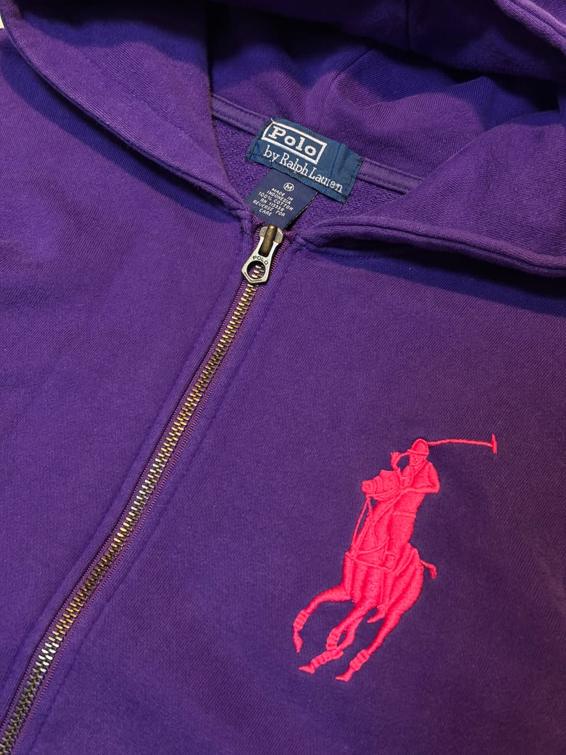 폴로 랄프로렌 빅포니 후드집업 퍼플 상품이미지2