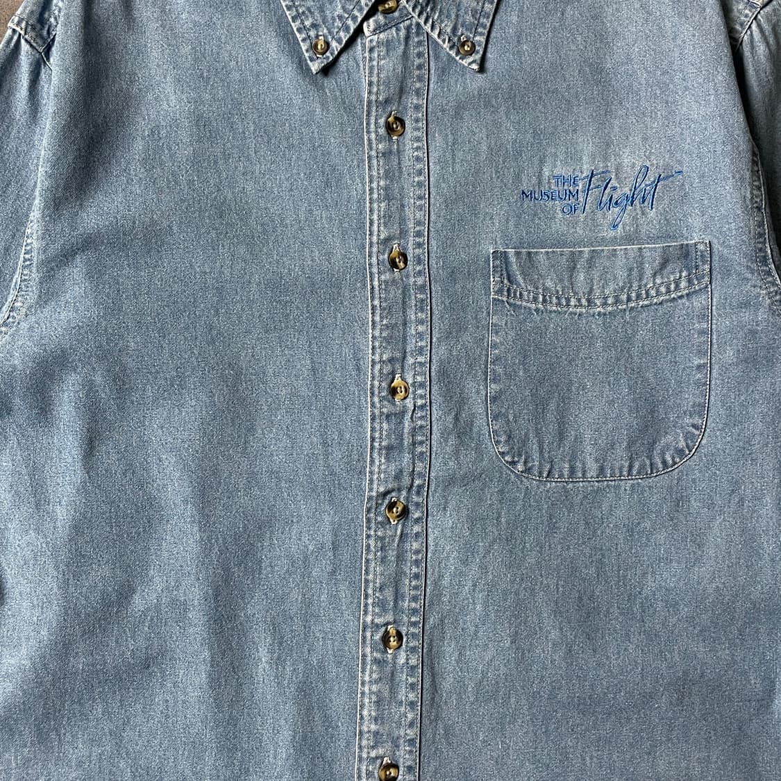 PORT AND COMPANY 빈티지 코튼 데님 셔츠 A00733 상품이미지3