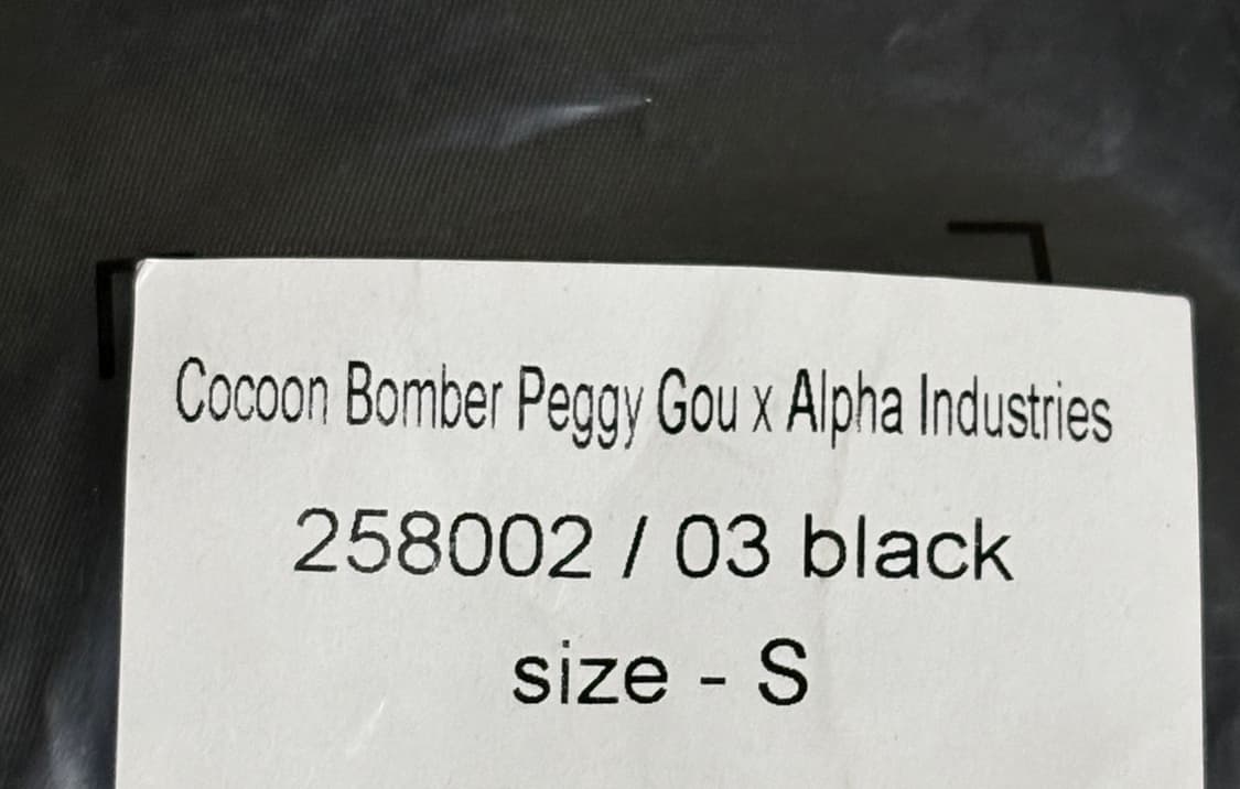 알파인더스트리 페기구 콜라보 코쿤 봄버 자켓 블랙 S 상품이미지4
