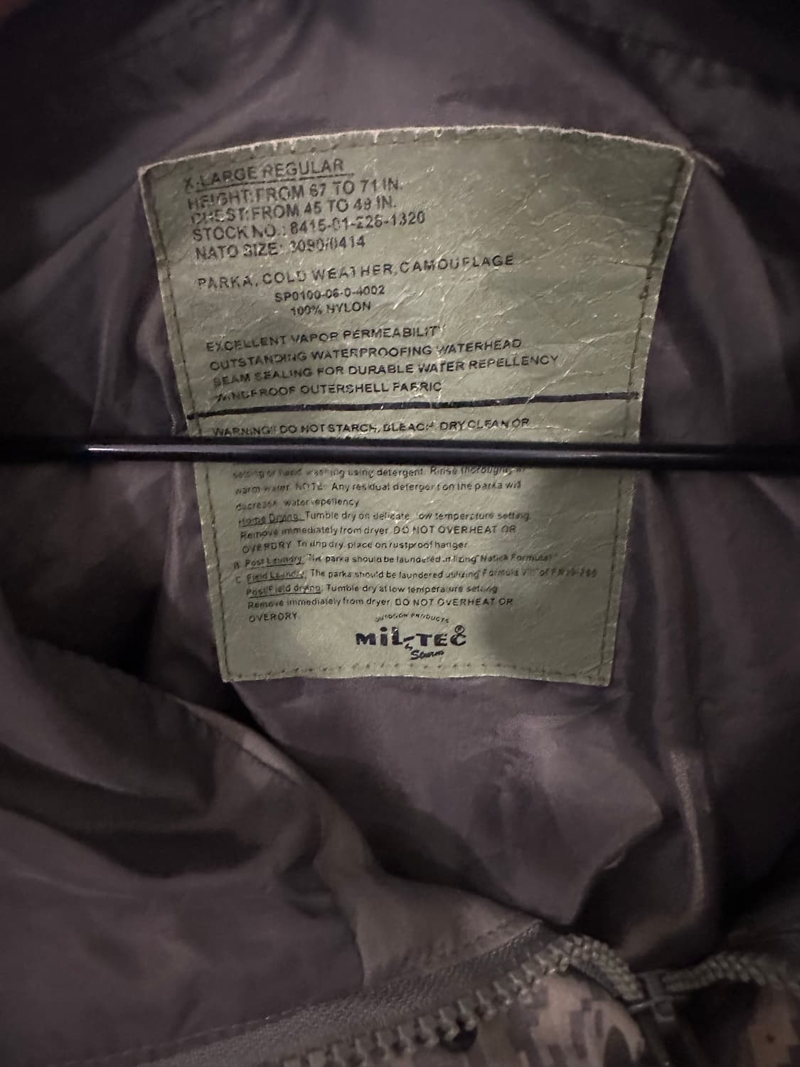 XL)밀텍 ACU 자켓 상품이미지3