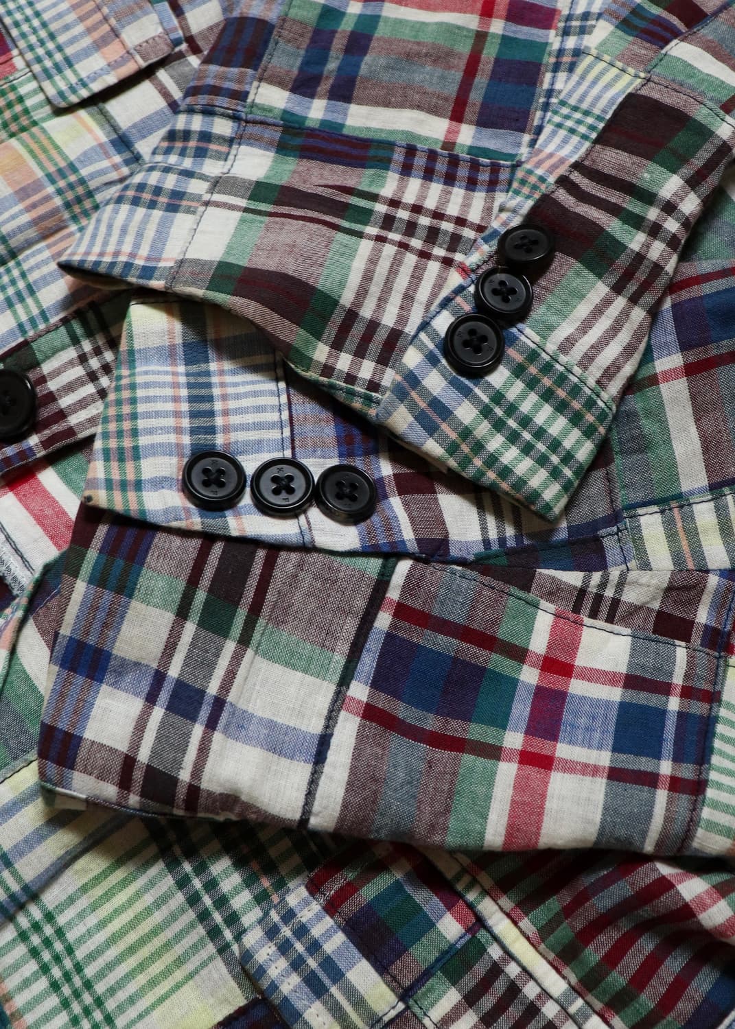 KENNETH FIELD Patchwork Madras Jacket 상품이미지5