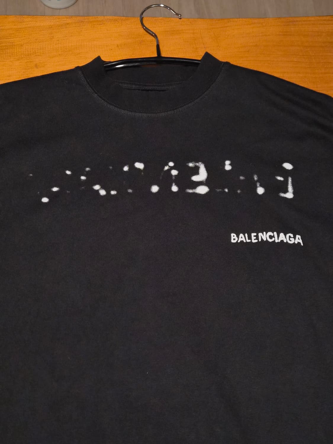 발렌시아가 블랙 로고 반팔 티셔츠 XS 상품이미지2