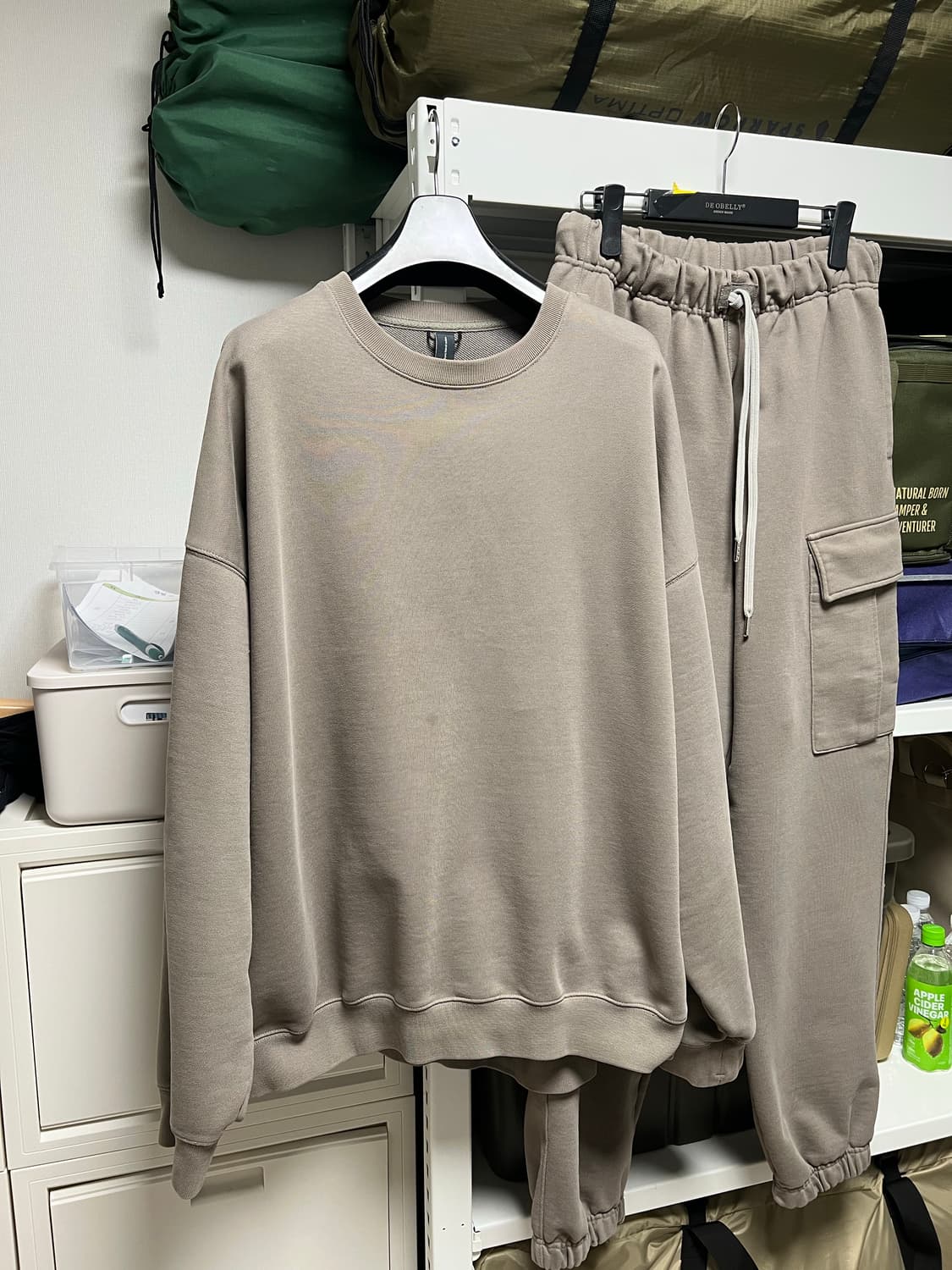 2사이즈) 모이프 배기스웻셔츠+오버밀스웻팬츠 셋트  상품이미지4