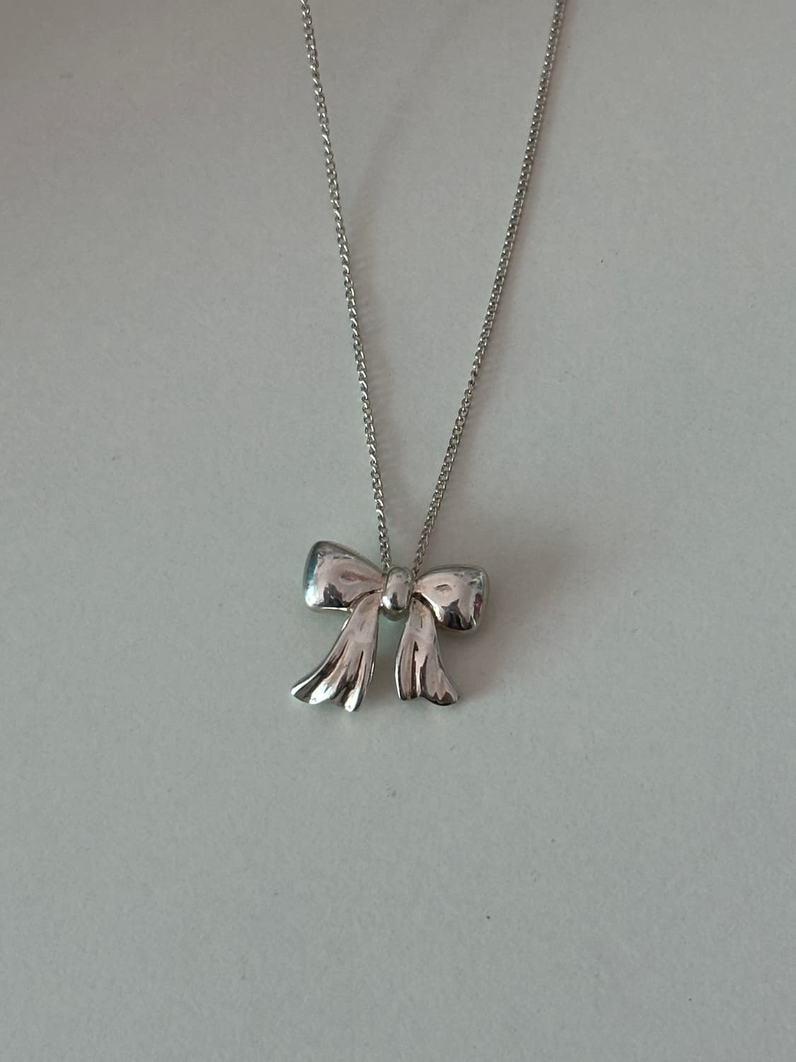 Tiffany & Co Ribbon 925Silver Necklace🎀 상품이미지1