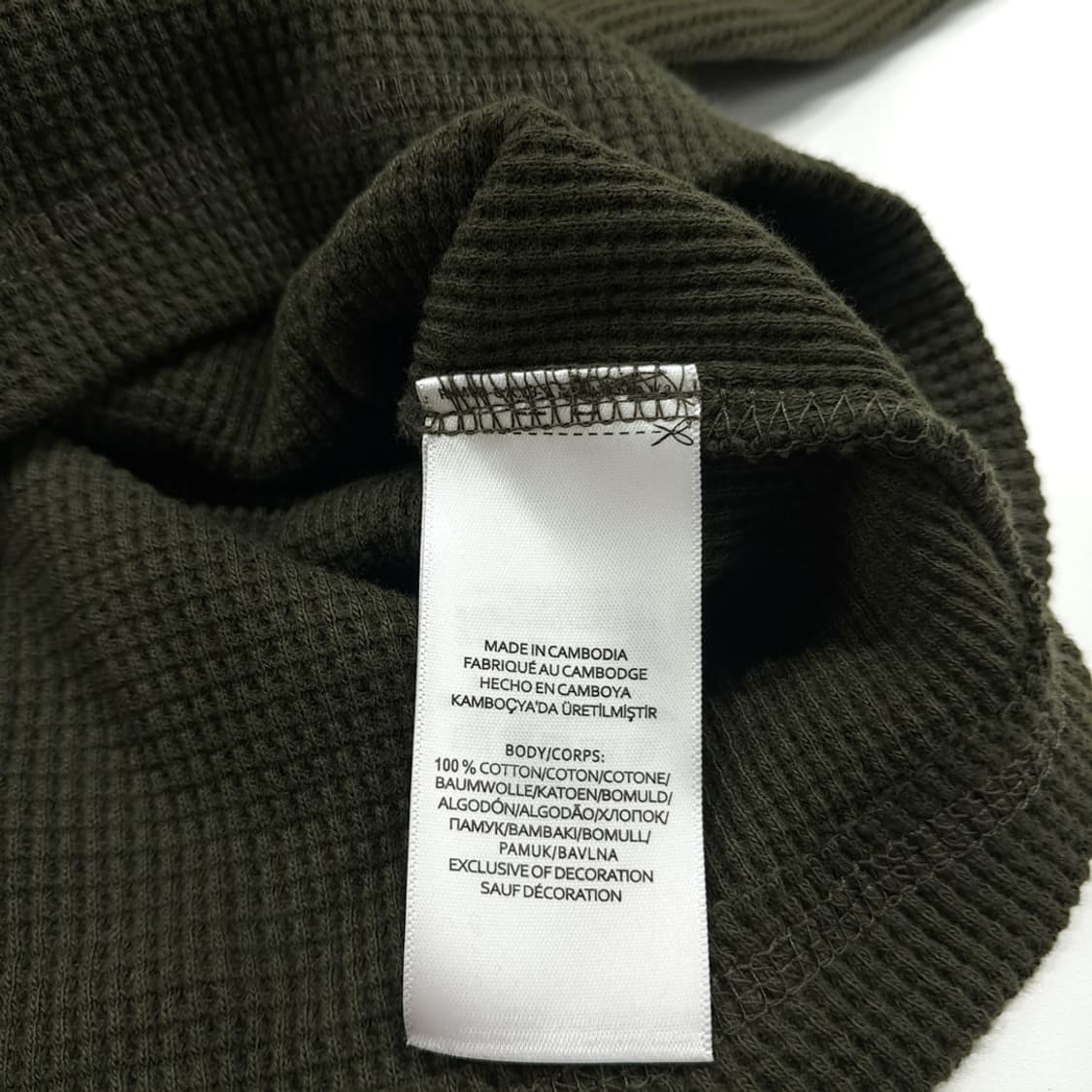 CN806 M 폴로 랄프로렌 올리브그린 와플 니트 긴팔 티셔츠 상품이미지6