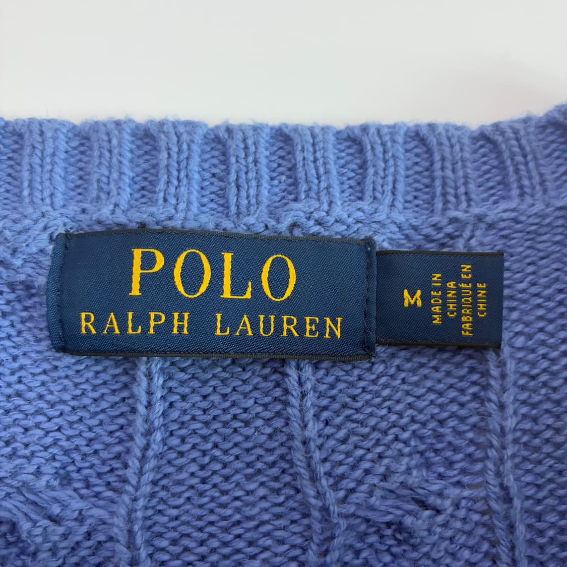 Polo  폴로 랄프로렌 신형 블루 케이블 코튼 니트 상품이미지3