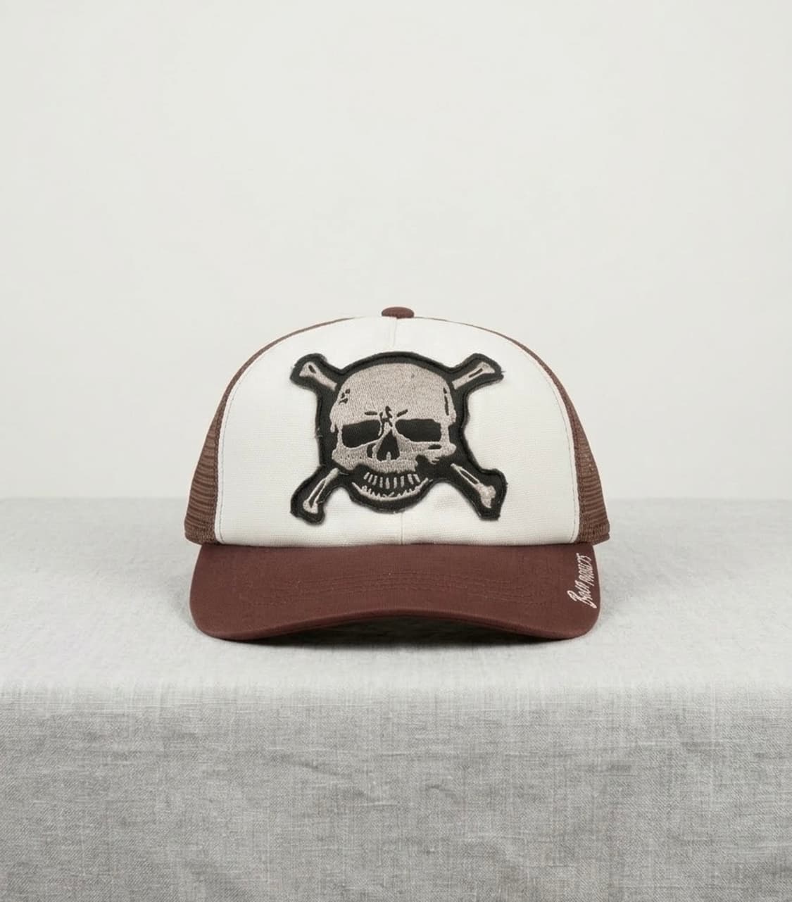 Buco 부코 리얼맥코이 빈티지 브라운 스컬 메쉬캡  상품이미지1