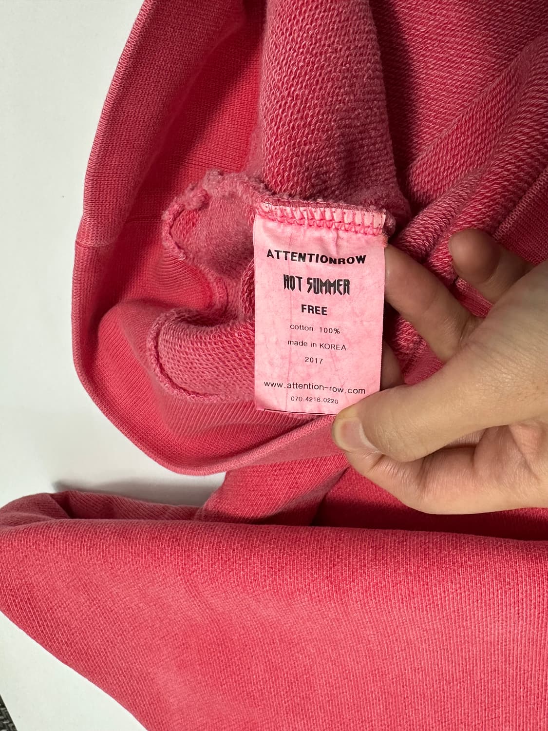 어텐션로우 피그먼트 헤비 맨투맨 상품이미지6