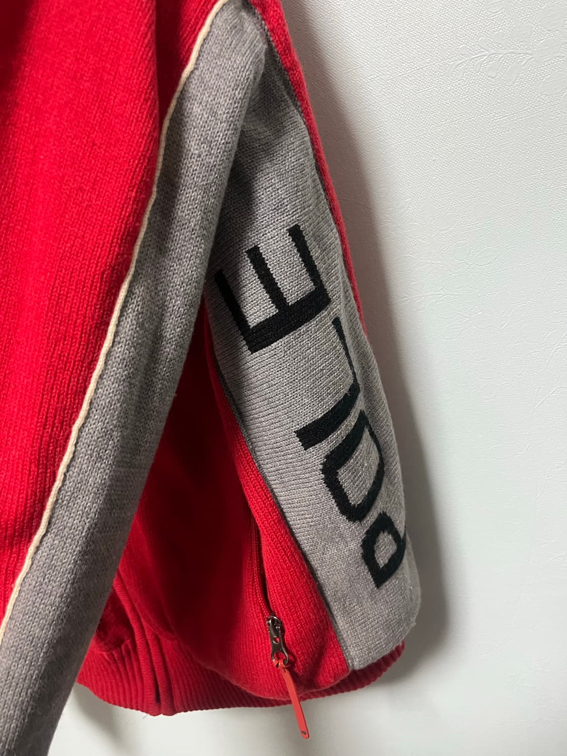 센터폴 CTP 리버시블 니트 집업 레드 상품이미지3